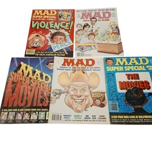 Vintage MAD Magazine Lot of 5 1980s Super Special Movies Violence TV Parody